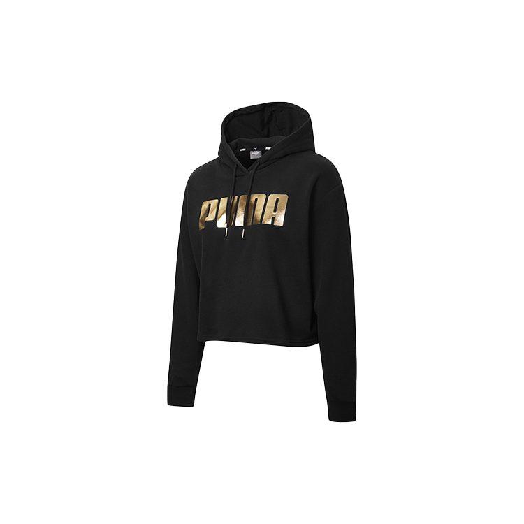 PUMA Sweatshirts Women's Black Hooded Moderate Regular 586356-01