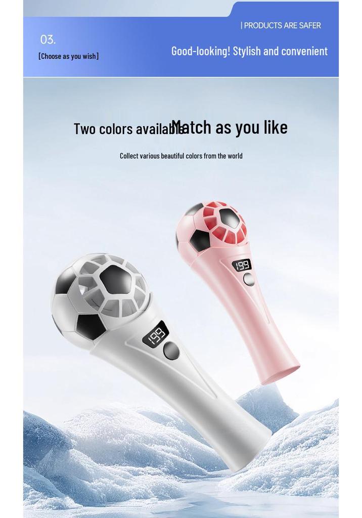 World Cup Portable Digital Mini High-Speed Long-Lasting Handheld Fan
