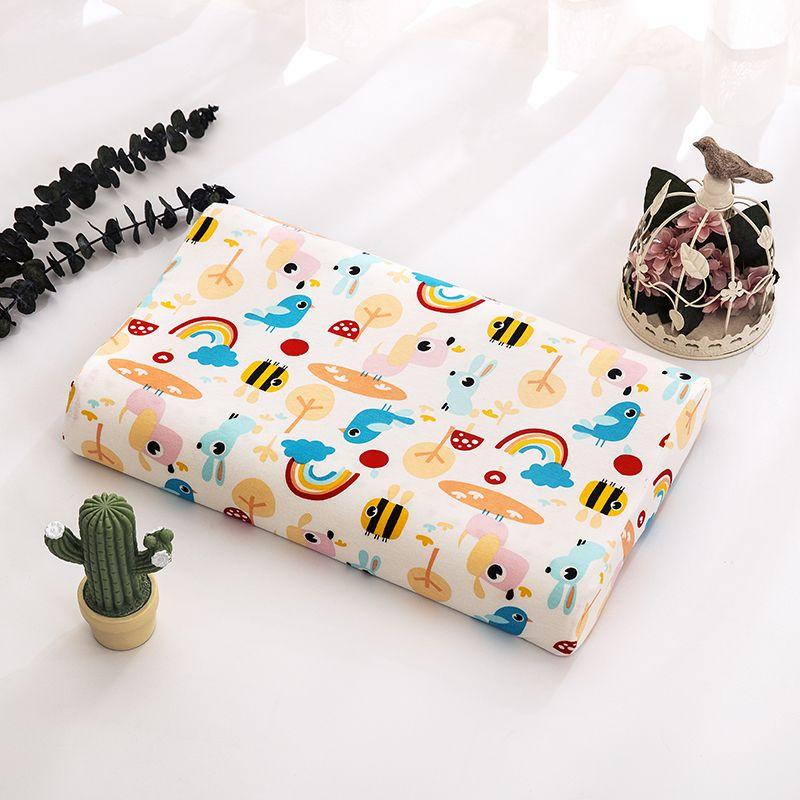 Высококачественная детская хлопковая латексная подушка для детей от 1 до 6 лет, универсальная подушка для сна с мультяшным рисунком для мальчиков и девочек, маленькая подушка