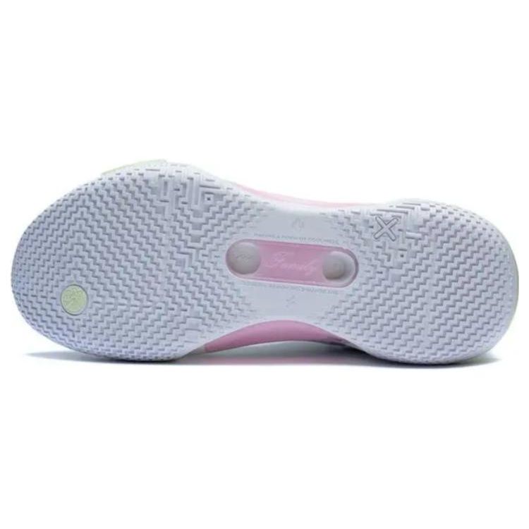 Li Ning Phantom 4 V2 Cushioning Anti-Slip Durable Mid-Top Basketball Shoes Men Basketball Shoes Gray Pink ABPT015-7