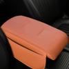 Armrest Box Cushion All-Season Artificial Leather Car Armrest Box Cushion Pad Waterproof Elbow Rest With Side Storage Pocket For