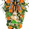 Easter Teardrop Wreath Artificial Hanging Crafts Front Door Swag for Fireplace Shelf