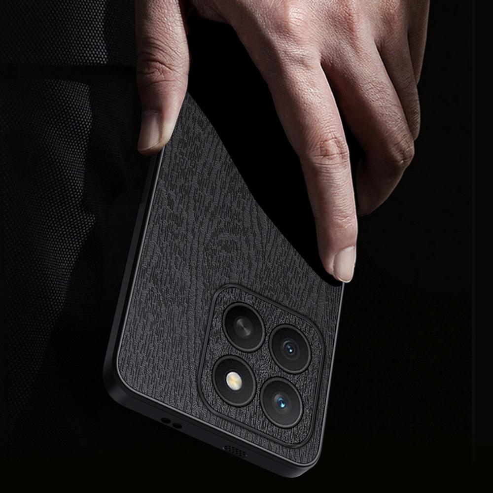 For Honor X8c 4G Case Wood Texture PU Leather Coated PC TPU Phone Cover