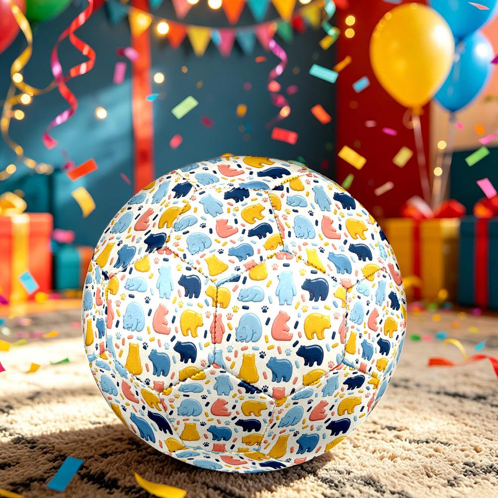1pc Bear Medicine Themed Soccer Ball, Size 5, Lightweight PVC Material, Outdoor Training Soccer Ball Gift. q62215