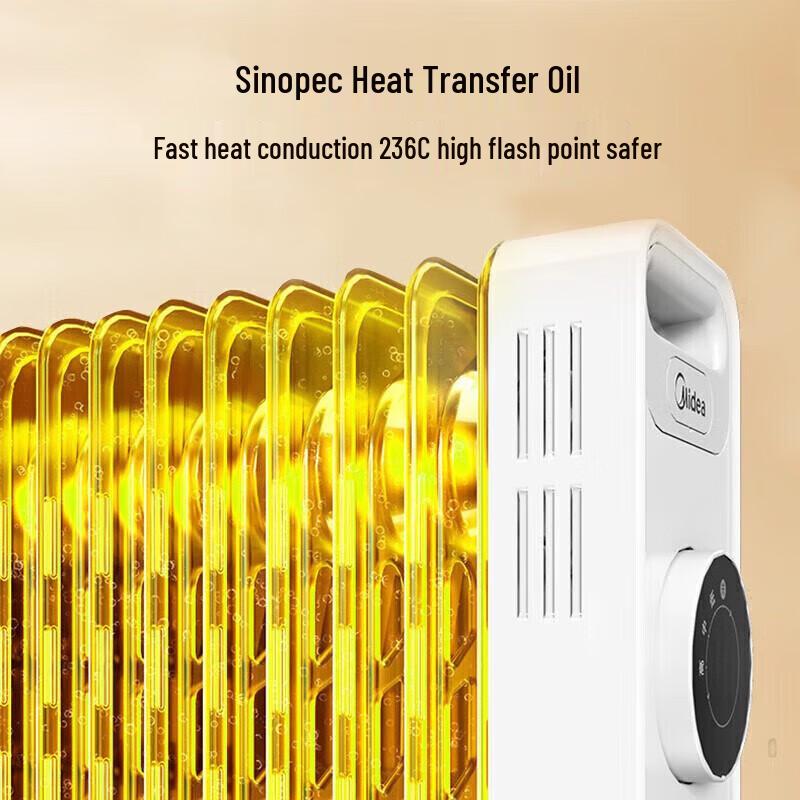 Midea Home Electric Oil Heater with Drying Rack CN plug (adapter included)