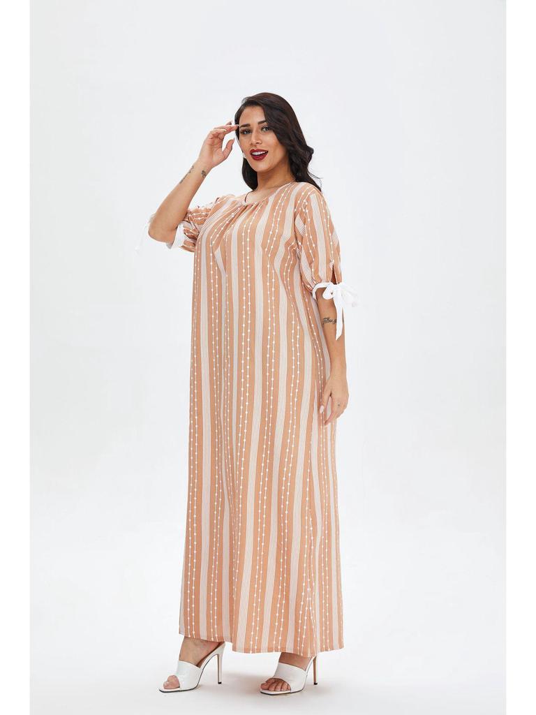 Women's Casual Summer Dress Pajamas - Ethnic Arabic Robe