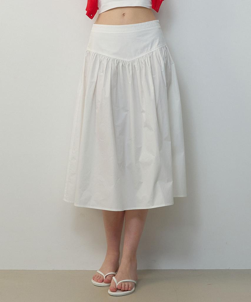 City Breeze Cotton Flare Skirt_White