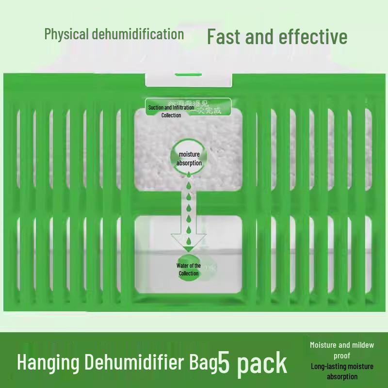 Подвесной мешок для поглощения влаги - Осушающий и противоплесневый осушитель для общежитий и гардеробов