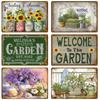 Vintage Metal Tin Sign Retro Cafe Garden Wall Art Home Decor Plaque for Room Farmhouse Painting Gift Perfect for Wall Mural D