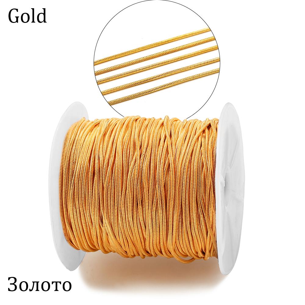 2 м/лот 1,2-1,6 мм золотые металлические медные цепочки в виде змеи для DIY мужские и женские ожерелья фурнитура для изготовления ювелирных изделий аксессуары аксессуары