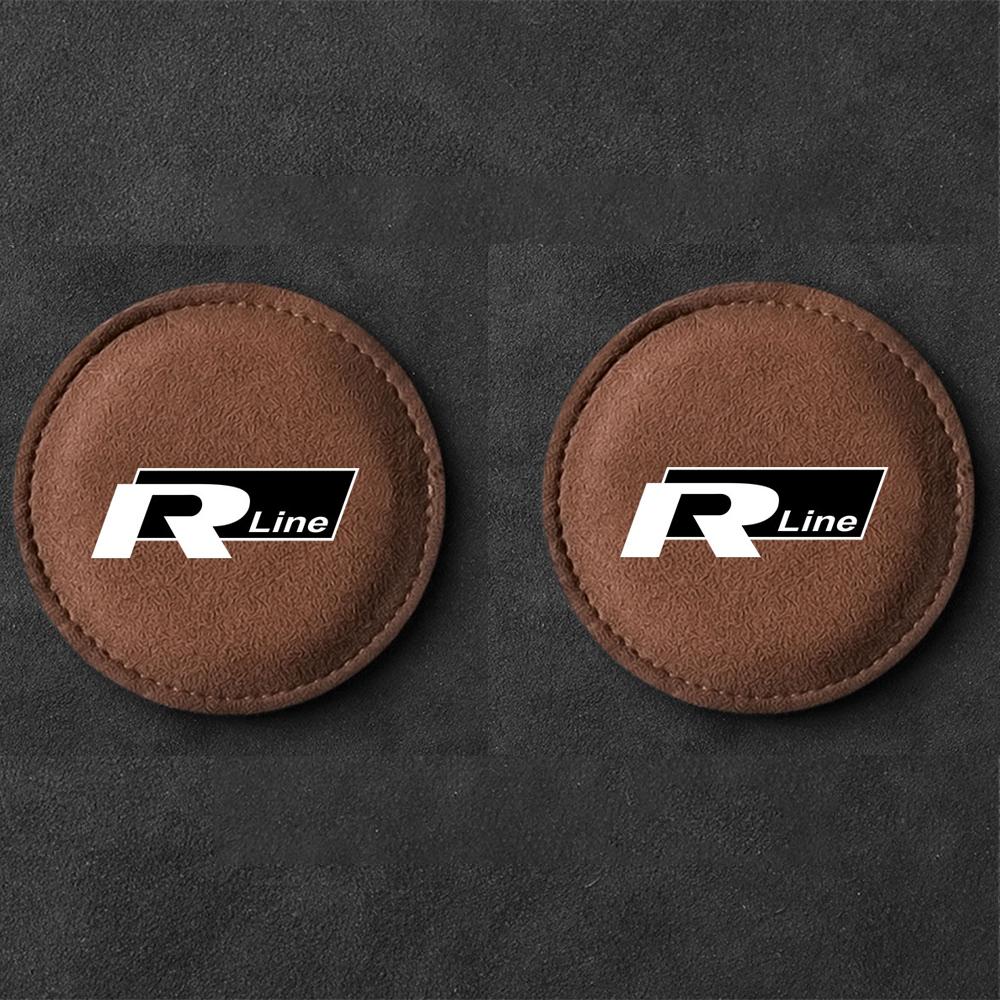 T26Car Cup Holder Mat Pad Anti-slip Coaster Auto Interior Accessories For Volkswagen Golf Rline Passat GTI Lavida Sagitar Scirocco