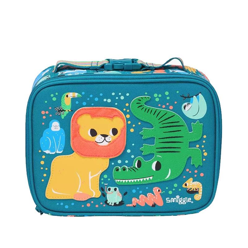 Smiggl Mini Square Lunch Bag with Buckle Ice Pack Kids Outdoor Backpack Small Shoulder Bag