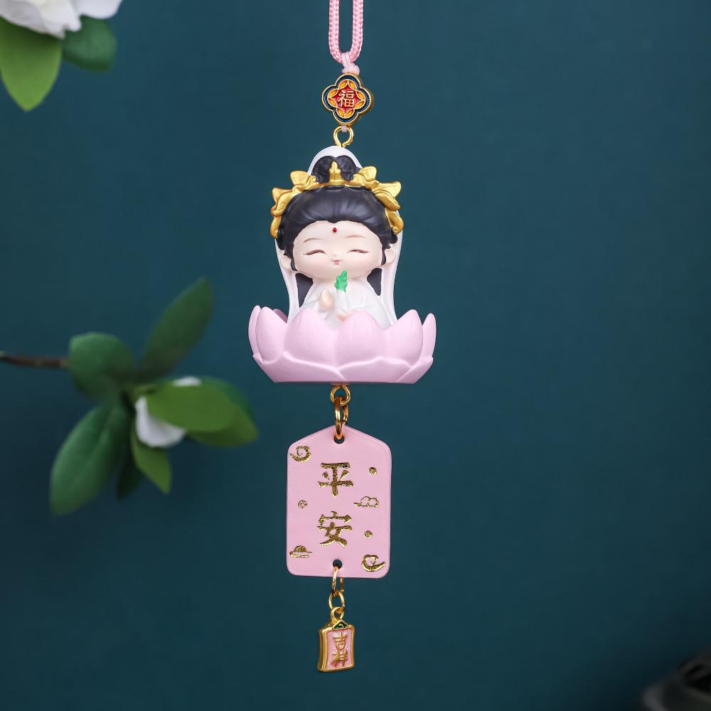 Мини-статуэтки Будды из смолы, милые фигурки Будды из мультфильмов, украшение для салона автомобиля