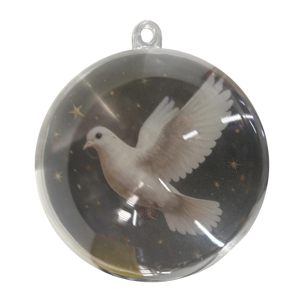 Christmas Clear Ball Ornaments Natures Birds Crystals Glass Set Hanging For Decor Set Xmas Tree Holiday Party Home Decoration Ea