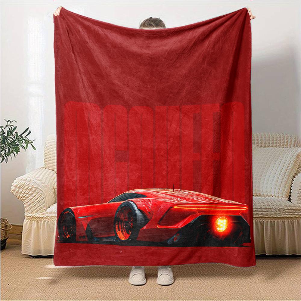 Futuristic Sports Car Blanket Soft Throw Blanket For Home Bedroom Bed Sofa Travel Office Solid Christmas Blanket