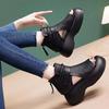Soft Leather Casual Large Size Roman Sandals Women's Summer 2025 Retro Comfortable Thick-soled Fish Mouth High-top Sandals Hollow Cool Boots