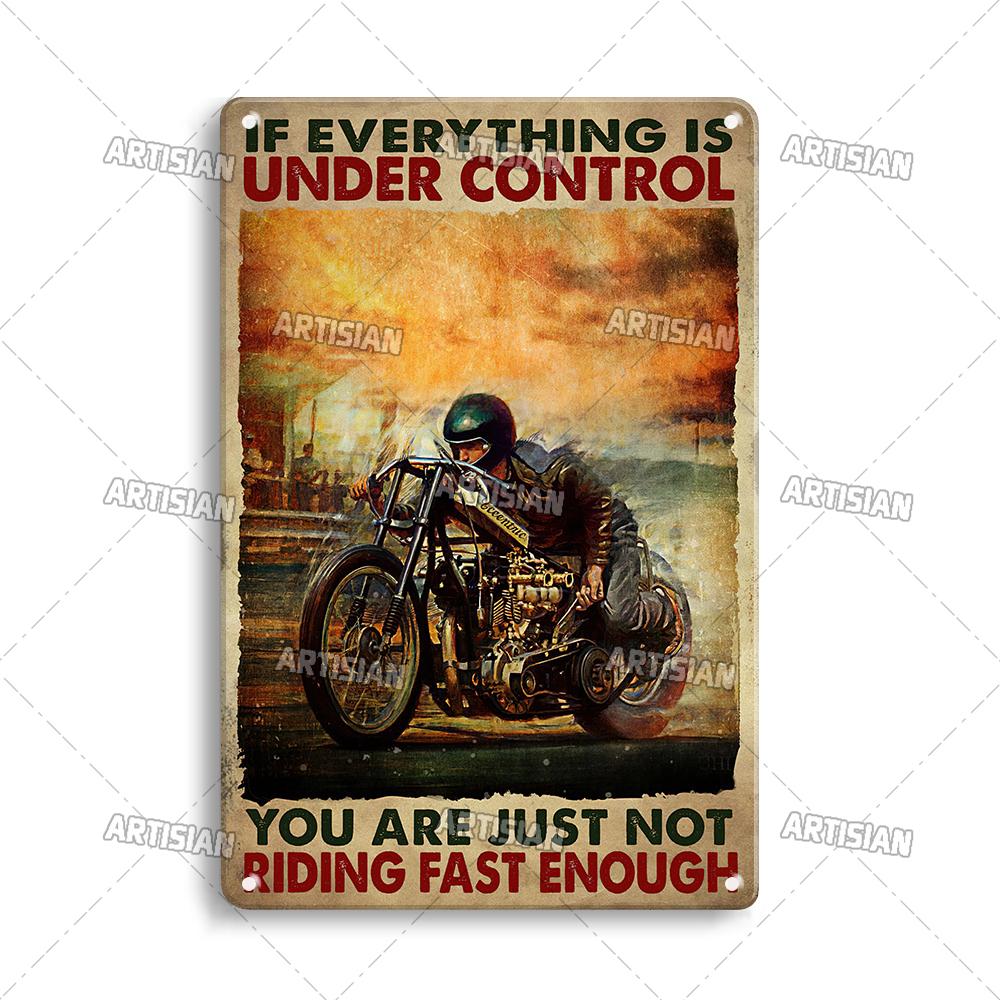 Retro Motorcycle Metal Tin Sign Classic Metal Plaque Man Cave Garage Wall Decorative Rusty Metal Sign Industrial Decor