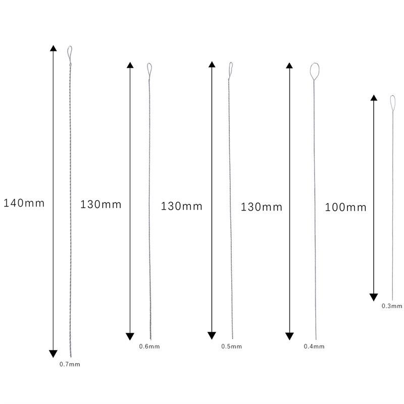 Иглы из нержавеющей стали с витым ушком для изготовления украшений ручной работы: браслетов, ожерелий, подвесок и для рукоделия