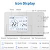 Smart Tuya WiFi Thermostat for Gas Boiler Heating /Cooling Powered by Battery/USB Works With Alexa Google Home Daily Programable
