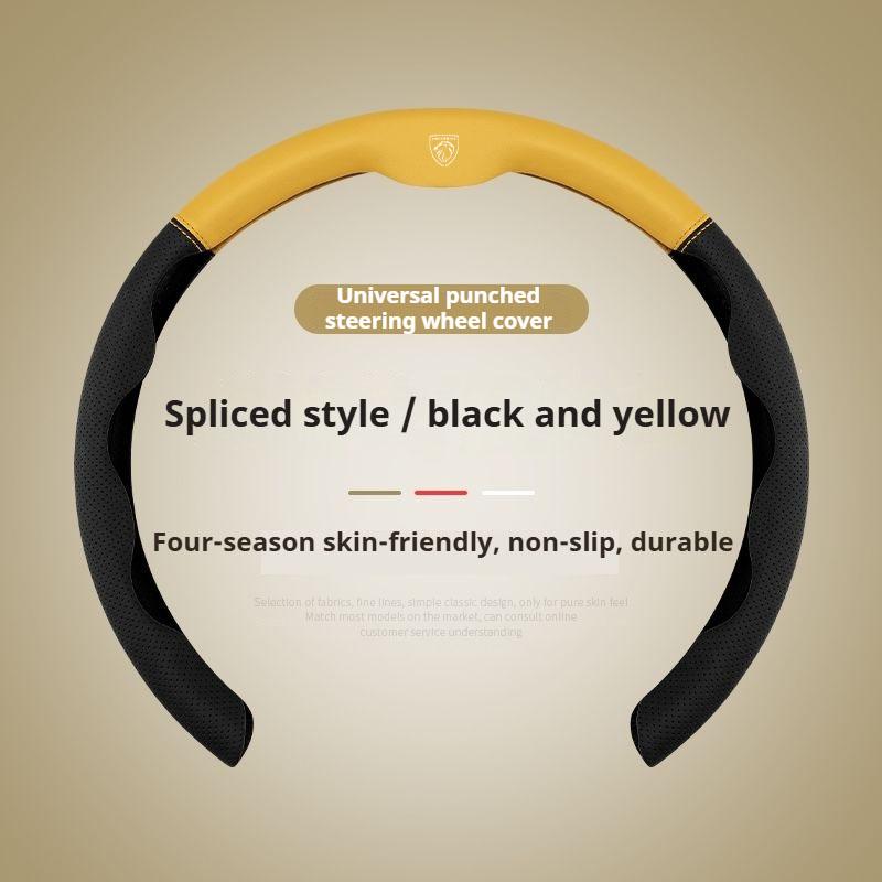 ABS Leather Car Steering Wheel Cover Ultra-thin Breathable 38cm For Peugeot 208 2008 308 3008 408 4008 508 5008 107 206 301 GT