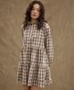 Manavis Seven Hooded Tiered Dress [Beige]