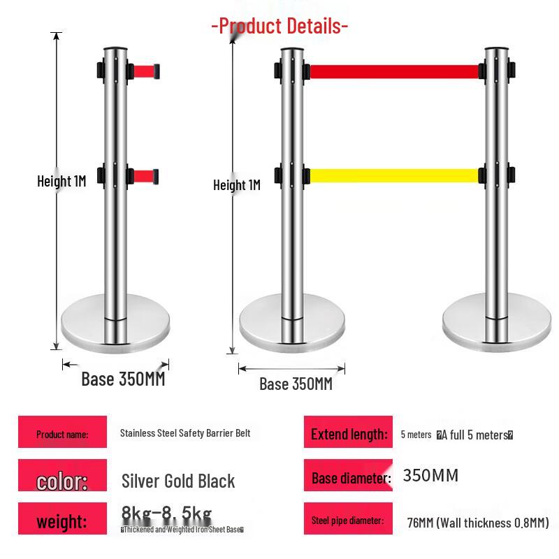 Outdoor Retractable Warning Barrier Fence