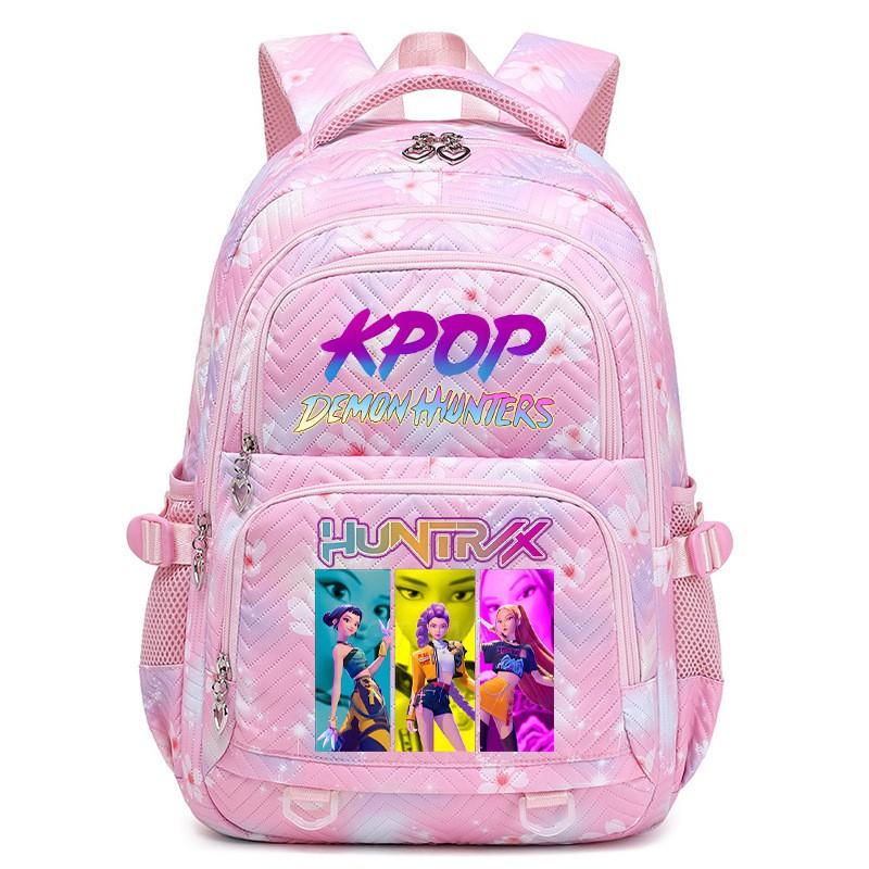 Anime Print Stylish Unisex School Backpack Teens Nylon Waterproof 13-inch Laptop Compartment 20-35L Capacity