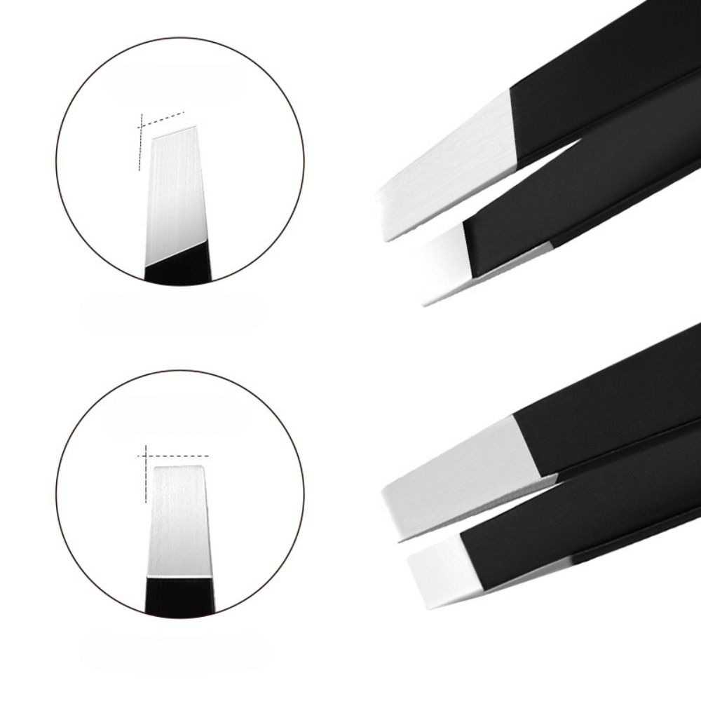 4PCS/Set Stainless Steel Hair Removal Tweezers Pointed Tip Eyelash Tweezers Facial Hair Removal