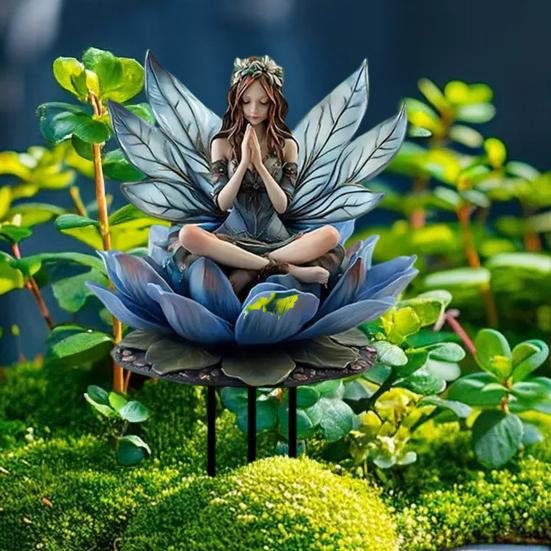 Садовый колышек серии Fantasy, устойчивый к погодным условиям, декоративный колышек Fairy, 2D, плоское акриловое украшение с колышком для декора двора на открытом воздухе