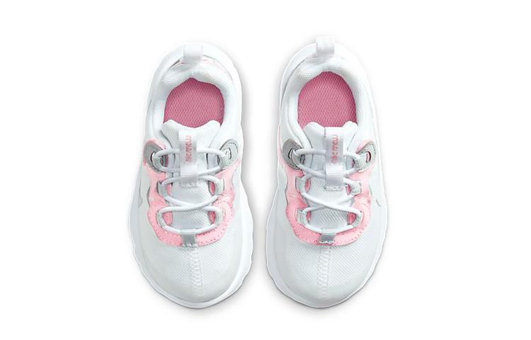 Nike Кроссовки React Element 55 Низкие Беговые Серый Розовый Для Младенцев и Малышей CK4083-102