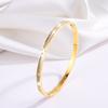 Titanium steel bracelet gold high version temperament zircon bracelet women's light luxury fashion elegance does not fade simple bracelet