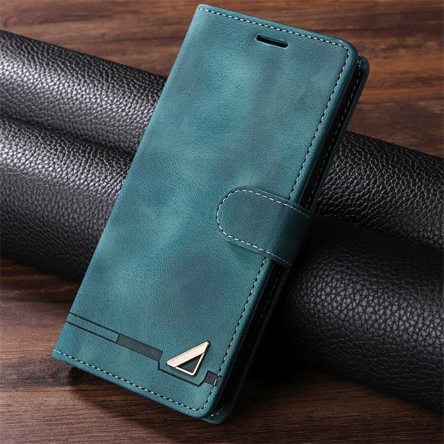 Кожаный чехол-книжка для Samsung Galaxy A54 A14 A34 5G A23 A13 A53 A33 A52 A32 A72 S23 FE S22 Ultra S21 Plus с карманом для карт