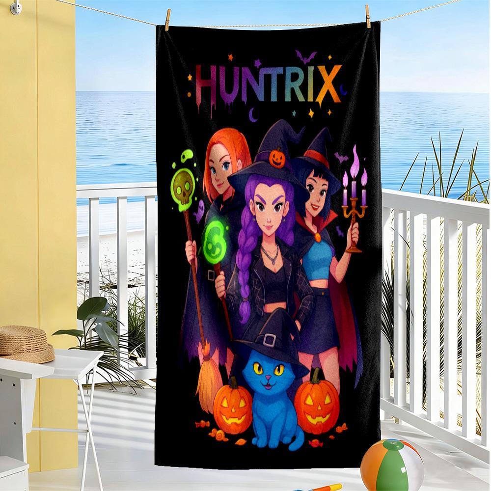 Huntress Power Squad Beach Towel Super Soft Microfiber Quickdry Fabric Comfortable Lightweight