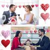 6pcs Classic Heart-Shaped Valentine'S Day Decorations, Love Themed Hanging Ornaments for Wedding, Home Decor, Window Display