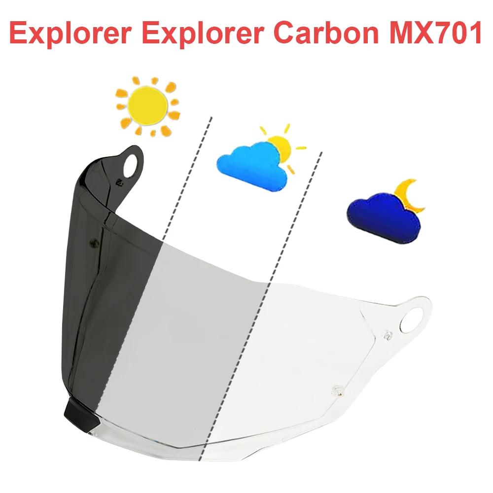 MX701 Шлем Визор Фотохромная Линза для Explorer Explorer Carbon Замена Ветрозащитный Анти-УФ Козырек Мотоциклетный Защитный Щиток для Лица