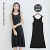 Women's Spring & Summer Loose Sleeveless Modal Skirt with Inner Petticoat - Large Size All-Match Dress