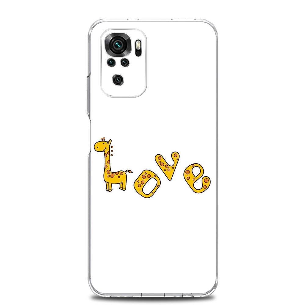 Иллюстрация жирафа Мягкий ТПУ чехол для телефона для Xiaomi Redmi Note 15 14 13 12 4G 10 11 Pro Plus 5G 14C 13C 12C 10C 9A