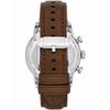 Fossil Мужские кварцевые часы с тремя стрелками, кожаный ремешок, корпус из нержавеющей стали/устойчивое к царапинам стекло FS5280