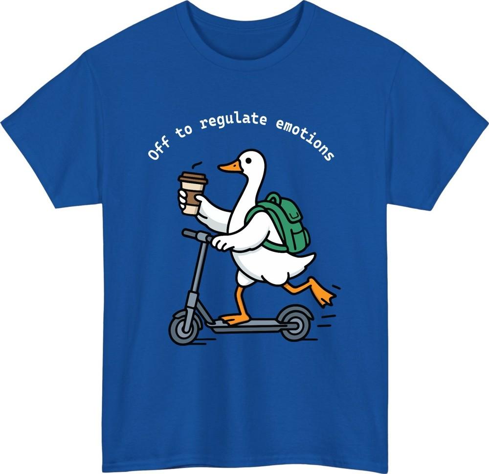 Off to Regulate Emotions Duck TShirt Unisextal Health Teacher Counselor Tee Top