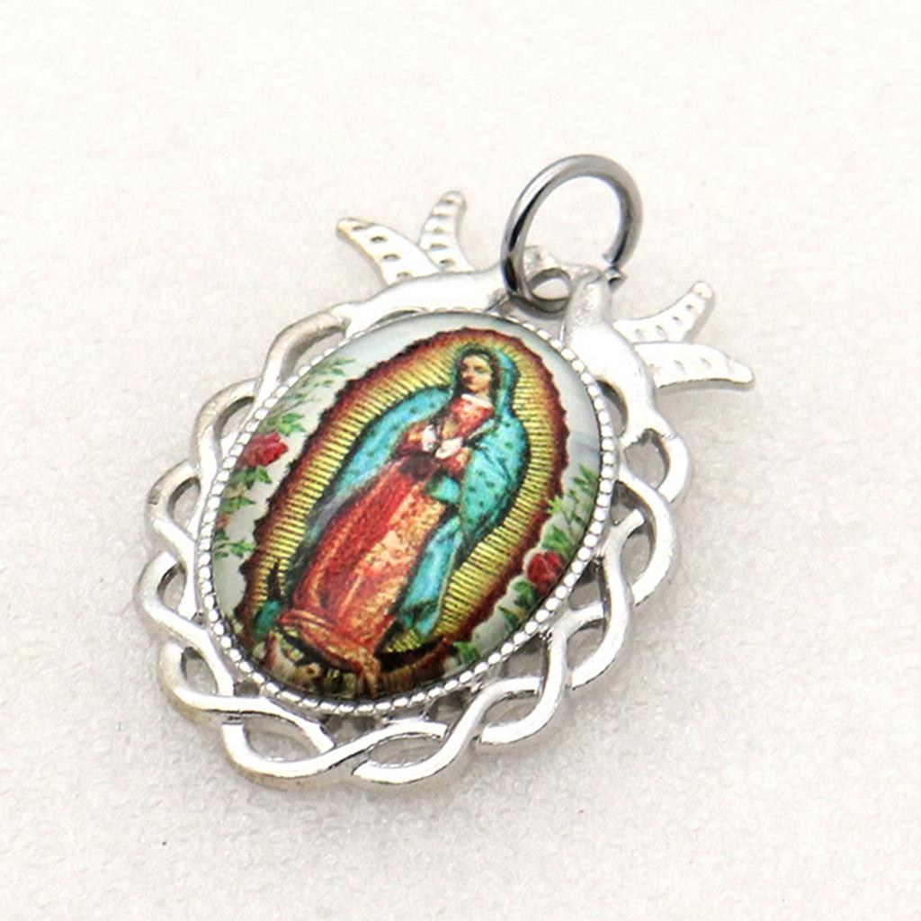 Our Lady of Guadalupe Keychains Key Hanging Ornament Alloy Texture Perfect for Christian Celebrations and Event