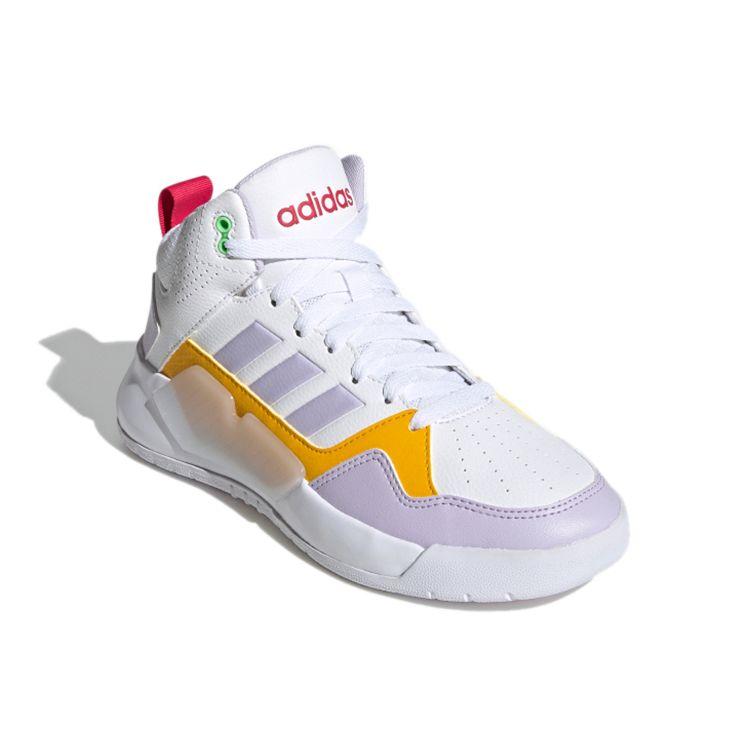 adidas Кеды для скейтбординга Neo Play9tis 2.0 Женские кеды для скейтбординга Белые Желтые G55057