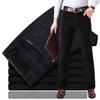 Men's Fall and Winter Mid-waist Stretch Commuter Pants Corduroy Straight Casual Pants