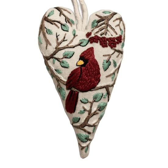 Набор для вышивания рождественского украшения, подвеска ручной работы в форме сердца, DIY украшение для подвешивания на елку, праздничная атмосфера вечеринки