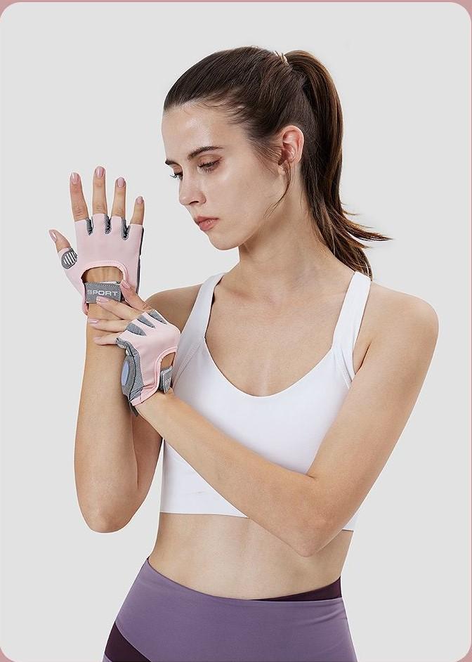 Fitness Half-finger Glove Summer Men and Women Ice Silk Sunscreen Liquid Silicone Shock Absorbing Jump Rope Gym Gloves