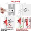 1 шт. Безопасный портативный дверной замок-защелка, Улучшенная съемная дверная защелка с 2 отверстиями для безопасности в путешествиях и личной защиты
