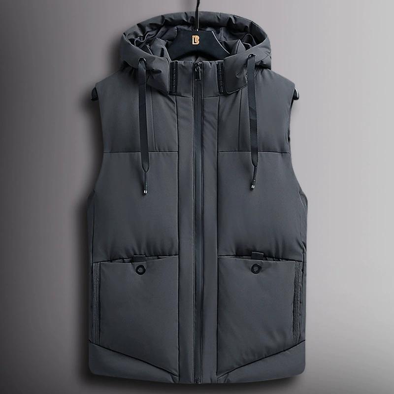 Зимний хлопковый жилет, мужской свободный повседневный жилет больших размеров, молодежный спортивный жилет