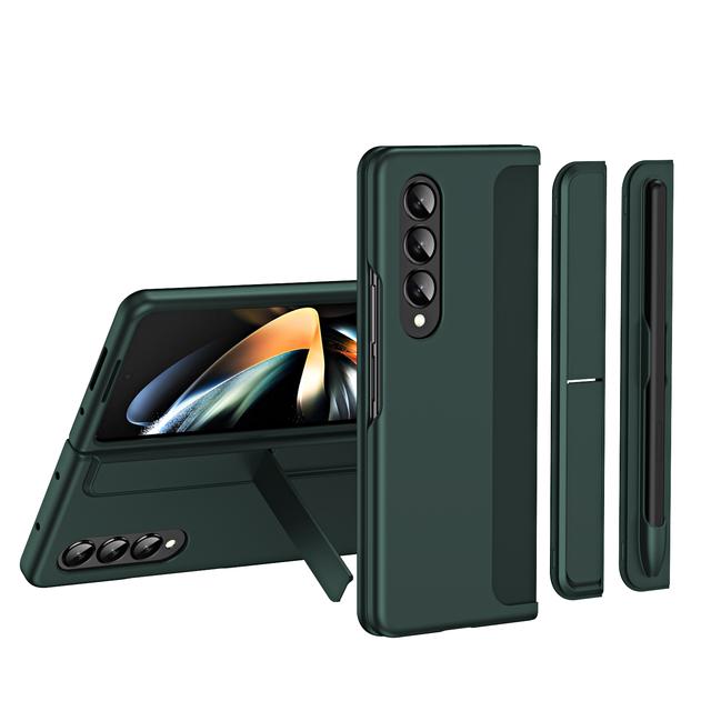 Для Samsung Galaxy Z Fold 4 3 Чехол Съемный Держатель Ручки Невидимый Кронштейн Подставка Жесткий Матовый Чехол Для ПК Со Стилусом