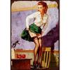 Металлическая табличка в стиле ретро Pin-Up Girl для декора стен