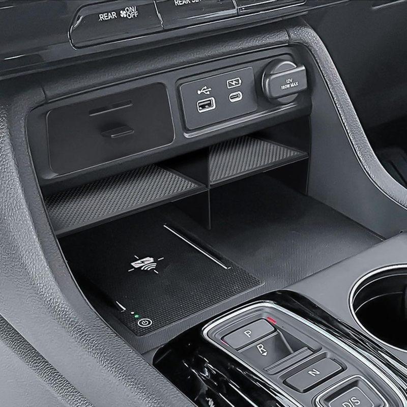 2pcs Center Console Organizer for Honda Pilot 2023-2025/2026 Passport Interior Accessories, Middle Glove Box Hidden Armrest Box