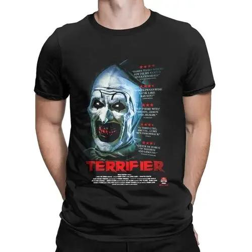 Hipster Tees Short Sleeve Round Collar 100% Cotton Summer Clothing Horror Movie Scary Art The Clown Terrifier t shirt for